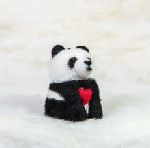 Load image into Gallery viewer, Panda Bear with Heart Felti