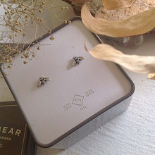 Load image into Gallery viewer, "Aristaeus" Honey Bee Earrings in Sterling Silver by Pika & Bear