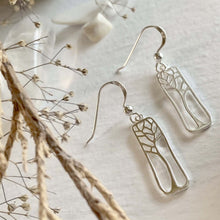 Load image into Gallery viewer, "Hallerbos" Sterling Silver Tree Drop Earrings by Pika & Bear