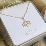 Load image into Gallery viewer, "Cifera" Lotus Blossom Pendant Necklace in Sterling Silver by Pika & Bear