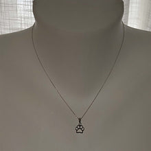Load image into Gallery viewer, "Paws" Paw Print Pendant Necklace In Sterling Silver
