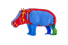 Load image into Gallery viewer, Hippo Medium Flip Flop Sculpture by Ocean Sole