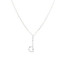 Load image into Gallery viewer, Laughing Sparrow: Alphabet Letter Argentium Silver Necklace