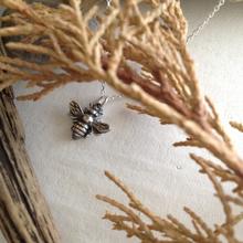 Load image into Gallery viewer, Sterling Silver Honey Bee Necklace