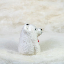 Load image into Gallery viewer, Polar Bear Felti with Red Heart