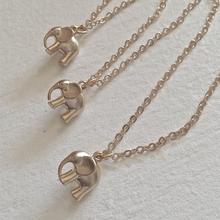 Load image into Gallery viewer, "Sheldrick" Baby Elephant Charm Necklace in Silver by Pika & Bear