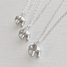 Load image into Gallery viewer, "Sheldrick" Baby Elephant Charm Necklace in Silver by Pika & Bear
