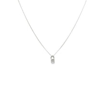Load image into Gallery viewer, XO Lock Pendant Necklace Sterling Silver by Laughing Sparrow: