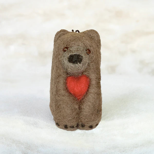 Grizzly Bear with Heart Felti
