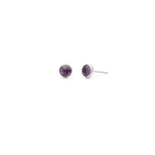Load image into Gallery viewer, 5mm Amethyst Gemstone Studs by Laughing Sparrow
