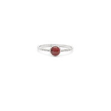 Load image into Gallery viewer, 5mm Garnet Gemstone Ring by Laughing Sparrow
