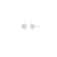 Load image into Gallery viewer, 5mm Moonstone Gemstone Studs by Laughing Sparrow
