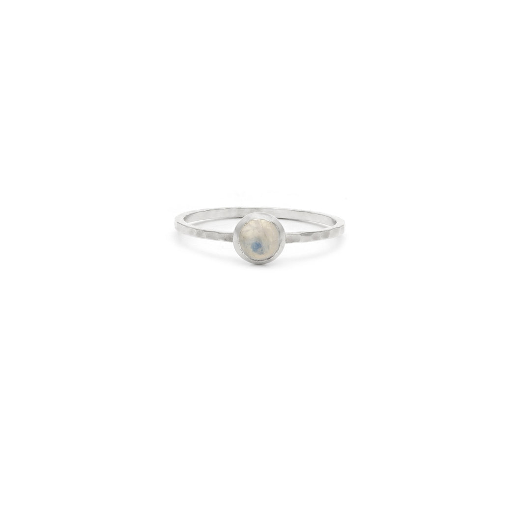 5mm Moonstone Gemstone Ring by Laughing Sparrow