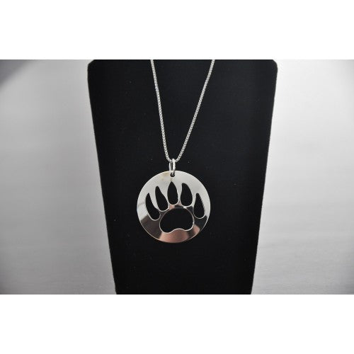 Silver Eagles Art: Sterling Silver Bear Paw Necklace by Nancy Dawson