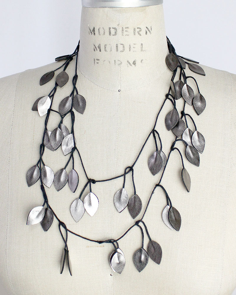 Beyond Threads: Silver Vine Wrap Necklace