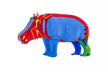 Load image into Gallery viewer, Hippo Medium Flip Flop Sculpture by Ocean Sole

