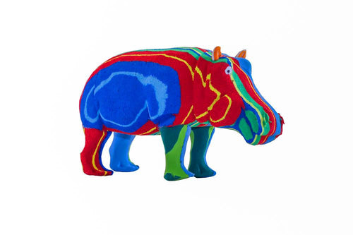 Hippo Medium Flip Flop Sculpture by Ocean Sole