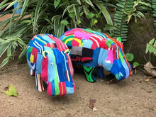 Load image into Gallery viewer, Hippo Medium Flip Flop Sculpture by Ocean Sole
