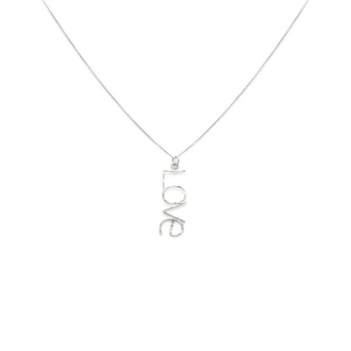 Love Necklace Sterling Silver by Laughing Sparrow