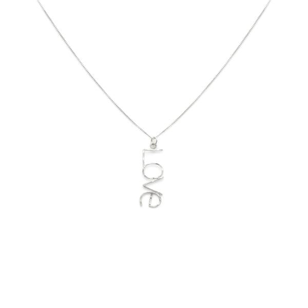 Love Necklace Sterling Silver by Laughing Sparrow