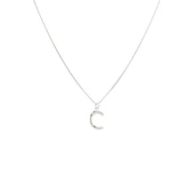 Load image into Gallery viewer, Laughing Sparrow: Alphabet Letter Argentium Silver Necklace
