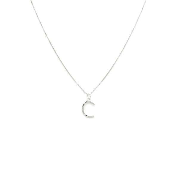 Laughing Sparrow: Alphabet Letter Argentium Silver Necklace