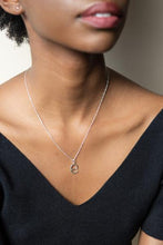 Load image into Gallery viewer, Laughing Sparrow: Alphabet Letter Argentium Silver Necklace
