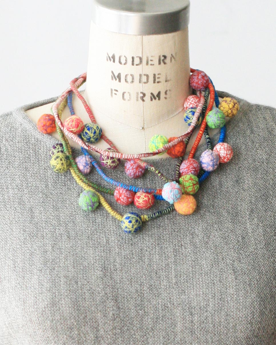 Fiorella Recycled Textile Necklace Beyond Threads