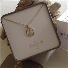 Load image into Gallery viewer, &quot;One Love&quot; Gold Filled Peace Sign Charm Necklace by Pika &amp; Bear
