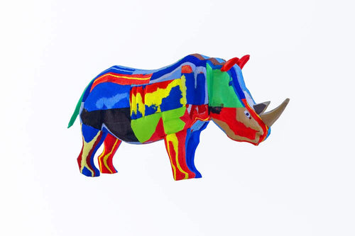Rhino Medium Flip Flop Sculpture by Ocean Sole