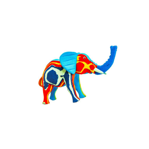 Small Elephant Recycled Flip Flop Sculpture by Ocean Sole