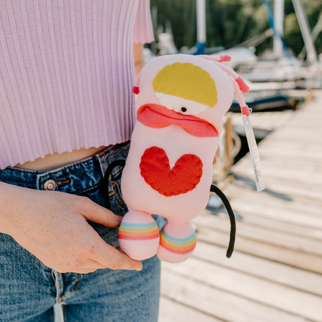 Pink Handmade Stuf'd Sock Monster