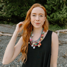 Load image into Gallery viewer, Fiorella Recycled Textile Necklace Beyond Threads
