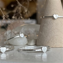 Load image into Gallery viewer, &quot;Total Eclipse of the Heart&quot; Tiny Heart Ring in Sterling Silver by Pika &amp; Bear in Size 7
